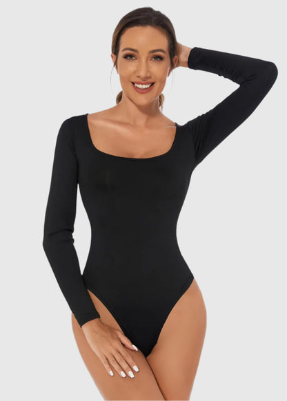 2025 Spring Female Underwear One-Piece Bodysuit Long Sleeve Seamless Waist Trainer Body Shaper Sheath Flat Belly Shapewear Woman