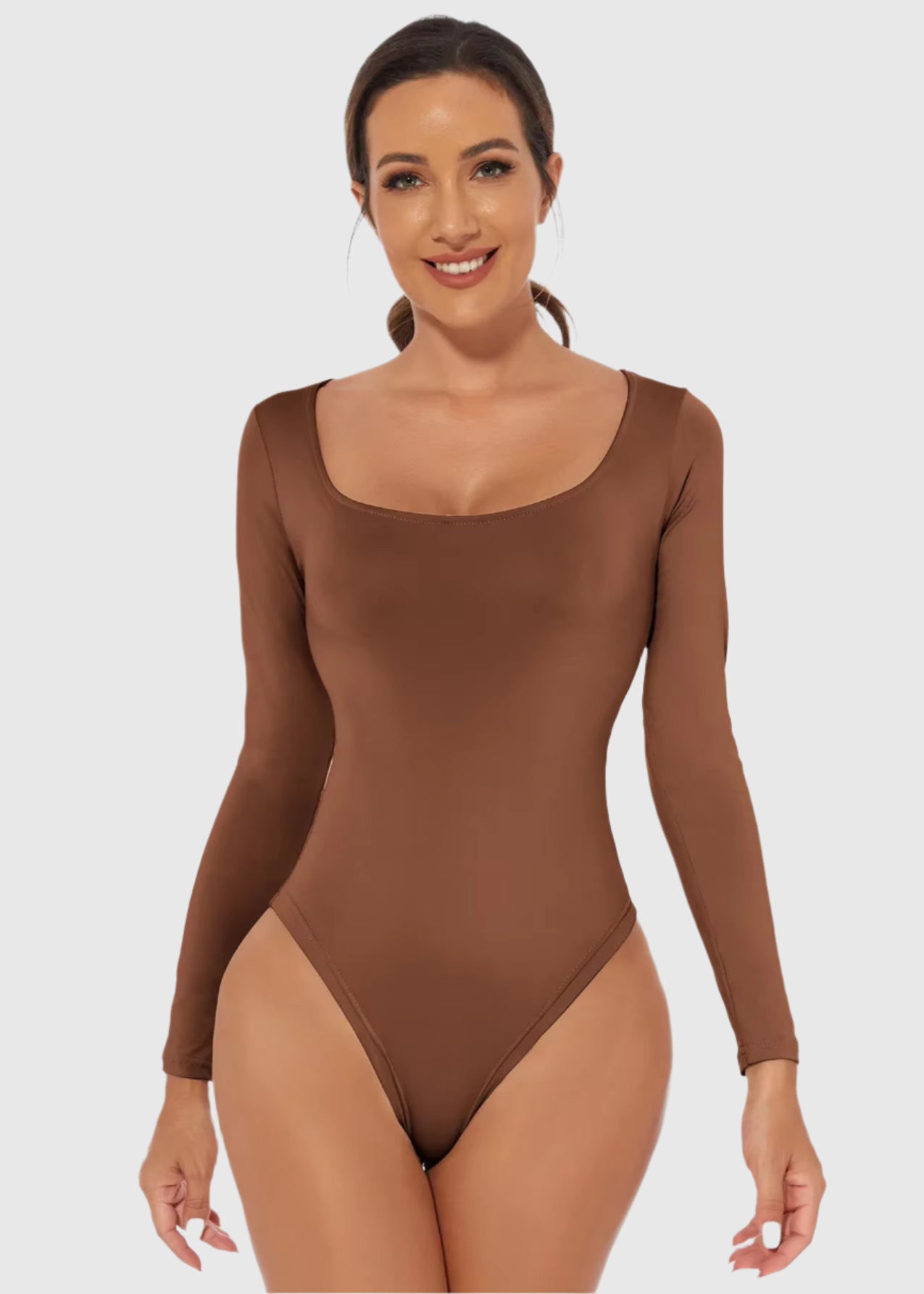 2025 Spring Female Underwear One-Piece Bodysuit Long Sleeve Seamless Waist Trainer Body Shaper Sheath Flat Belly Shapewear Woman